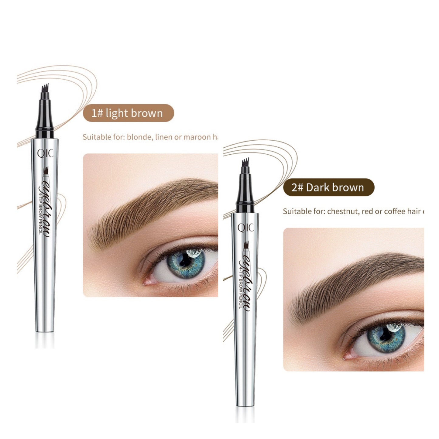 🎉 Oferta increíble 80% DE DESCUENTO🔥¡Compra 1 y llévate 1 gratis!💎¡Resistente al agua y 4 puntas para cejas naturales!