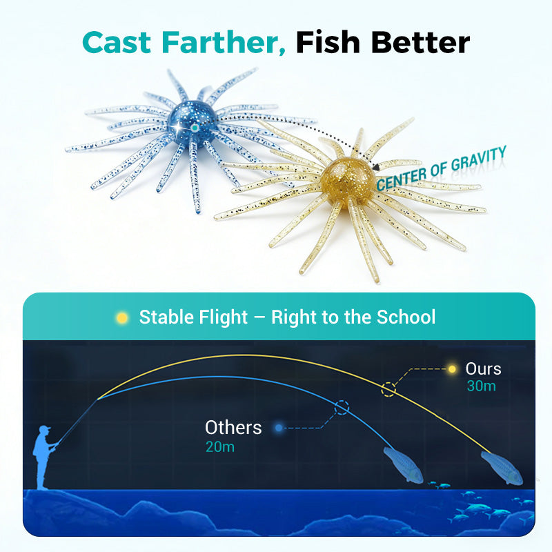 Bionic Sea Urchin Soft Fishing Lure（2pcs）