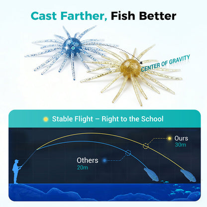 Bionic Sea Urchin Soft Fishing Lure（2pcs）