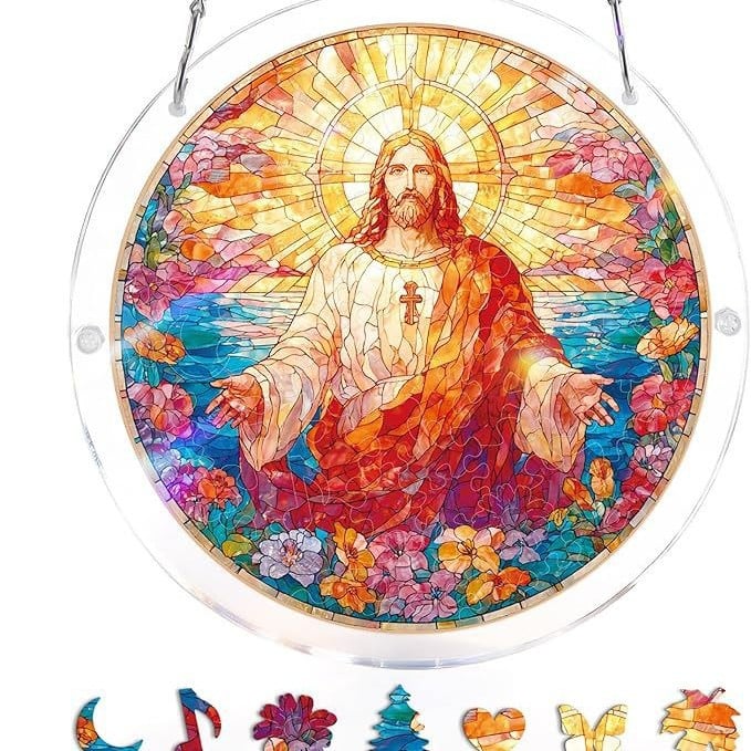 🔥LAST DAY 49% OFF ☀️🛍️Acrylic Jigsaw Puzzle Suncatcher 80 Pieces