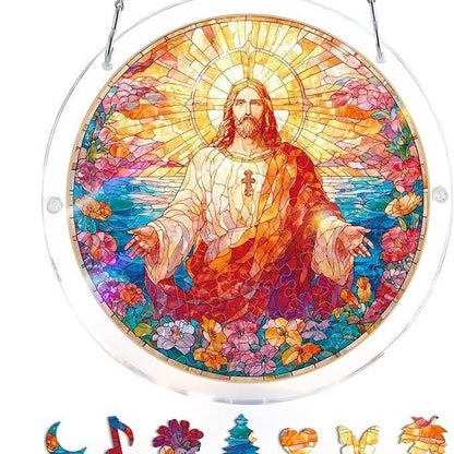 🔥LAST DAY 49% OFF ☀️🛍️Acrylic Jigsaw Puzzle Suncatcher 80 Pieces