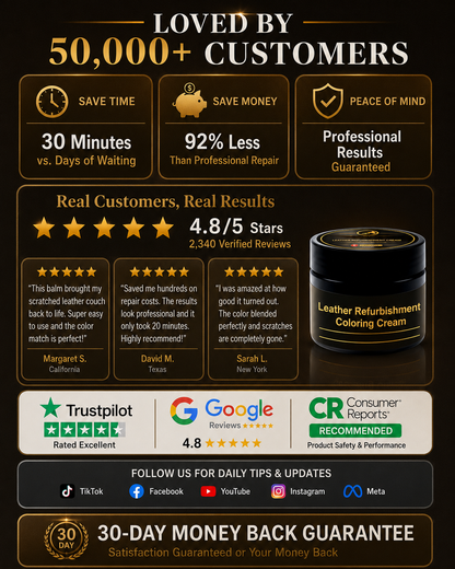 Professional Leather Care, Complete with Color Filling and Repair! 🌟