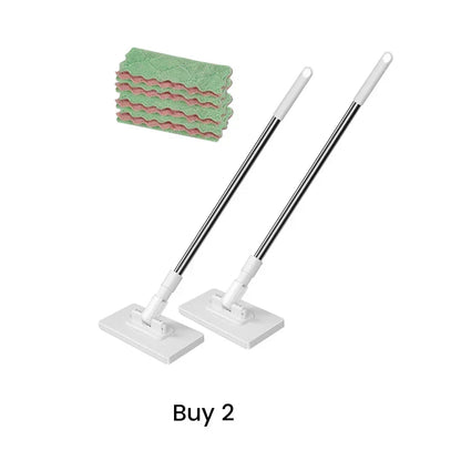 🔥Extendable Telescopic Disposable Flat Clip Mop, 360° Swivel Lightweight Floor Mop