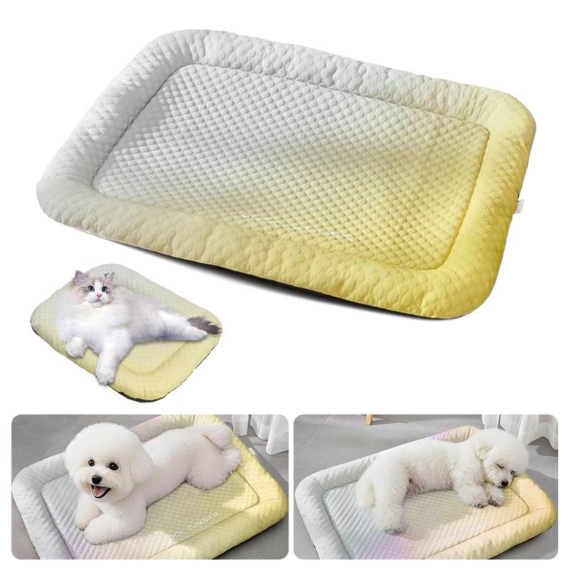💖LAST DAY SALE ONLY￡7.99!!❄Pawchill™🇬🇧Pet Cooling Mat for Dogs & Cats 🐾 Naturally Cool Ice-Silk Pad • Breathable, Washable & Soft 🌿  For Floors, Sofas & Car Travel • Multiple Sizes • Gradient Colours ☀️🐶🐱