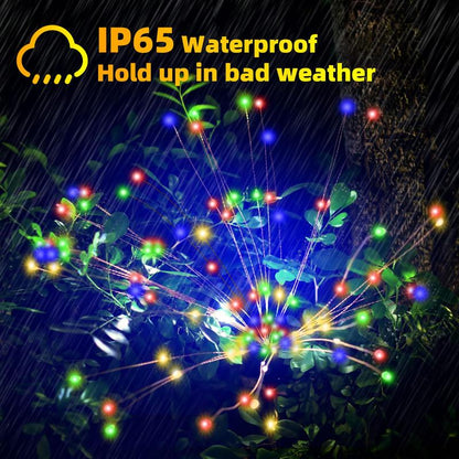 Waterproof Solar Garden Fireworks Lamp