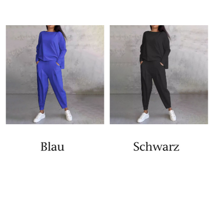 Fashion, Casual ✨Long sleeve round neck and pants 2-piece set