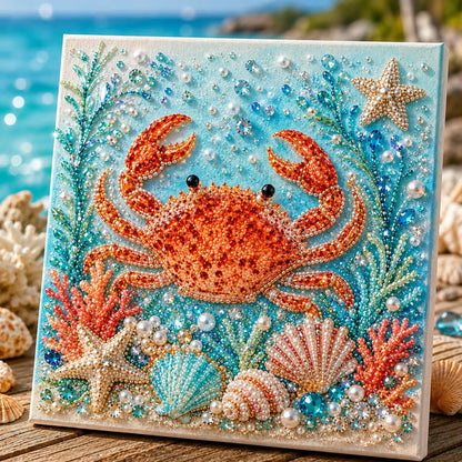 🌊✨ Ocean Theme Pearl Art DIY Kit – Relaxing DIY Craft to Create Stunning Coastal Artwork
