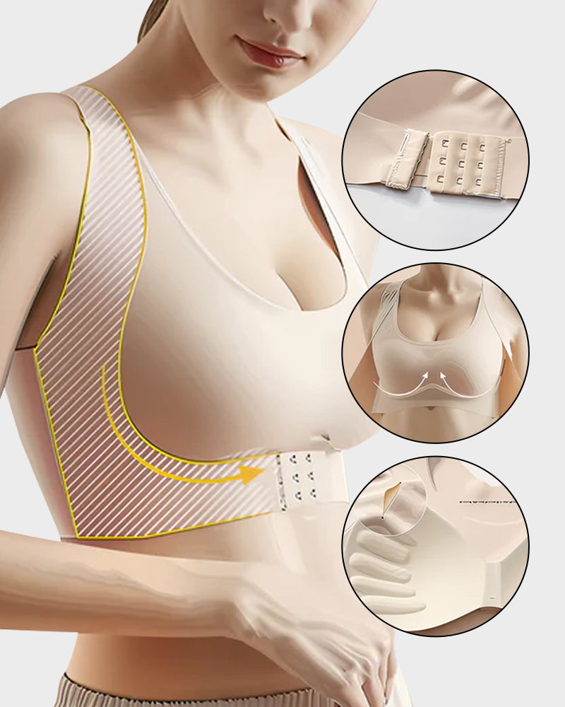💖Front Closure Cross-Back Wireless Posture Bra