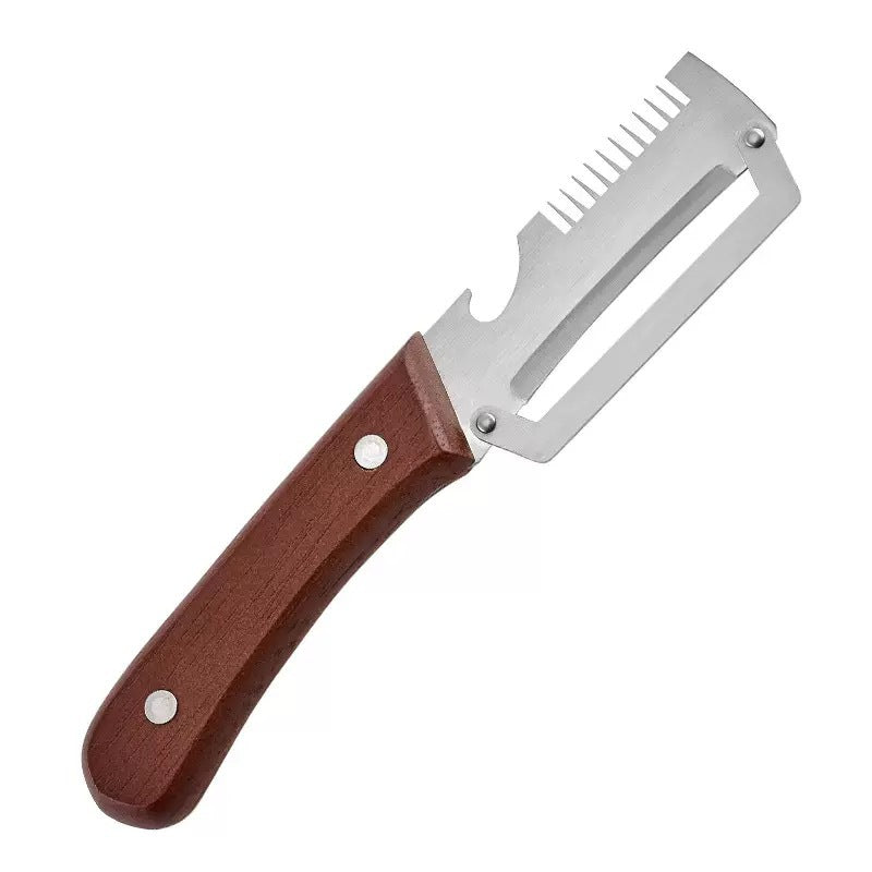 🔥Multi-Functional Wooden Vegetable Peeler with Built In Bottle Opener