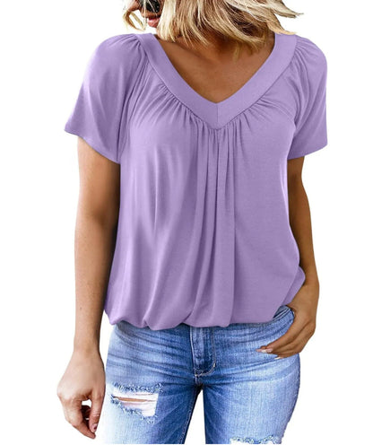 ⏳ Limited Time 50% Off!💐Women's Casual V Neck Basic T-shirt
