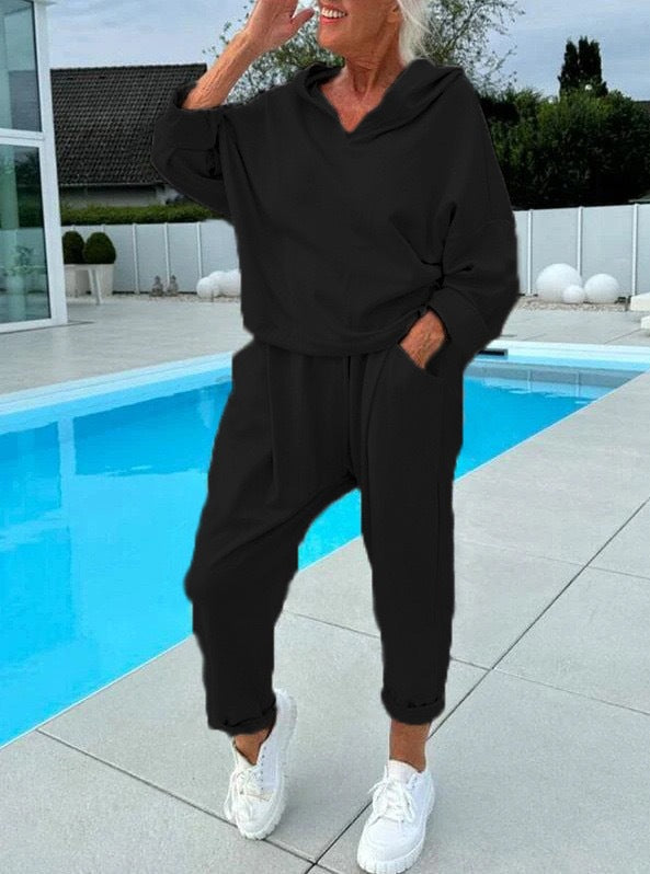 ✨ Limited time 60% off✨Women's comfytwo-piece hoodie set in plain colours
