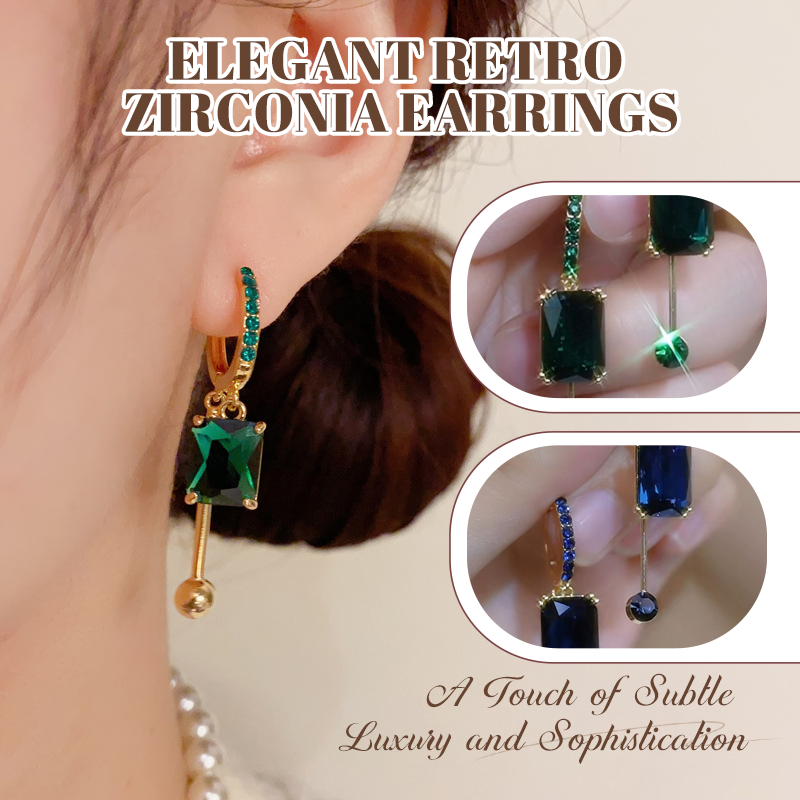 🔥2026 New Arrival ＆ Hot Sale🔥 Vintage Synthetic Diamond Drop Earrings – Clip-On, Elegant Dangle ✨