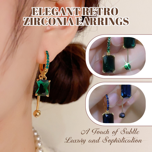 🔥2026 New Arrival ＆ Hot Sale🔥 Vintage Synthetic Diamond Drop Earrings – Clip-On, Elegant Dangle ✨