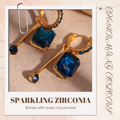 🔥2026 New Arrival ＆ Hot Sale🔥 Vintage Synthetic Diamond Drop Earrings – Clip-On, Elegant Dangle ✨