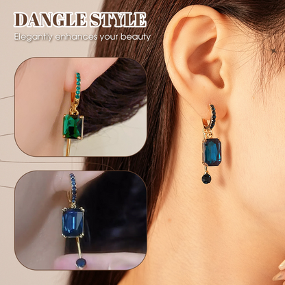 🔥2026 New Arrival ＆ Hot Sale🔥 Vintage Synthetic Diamond Drop Earrings – Clip-On, Elegant Dangle ✨