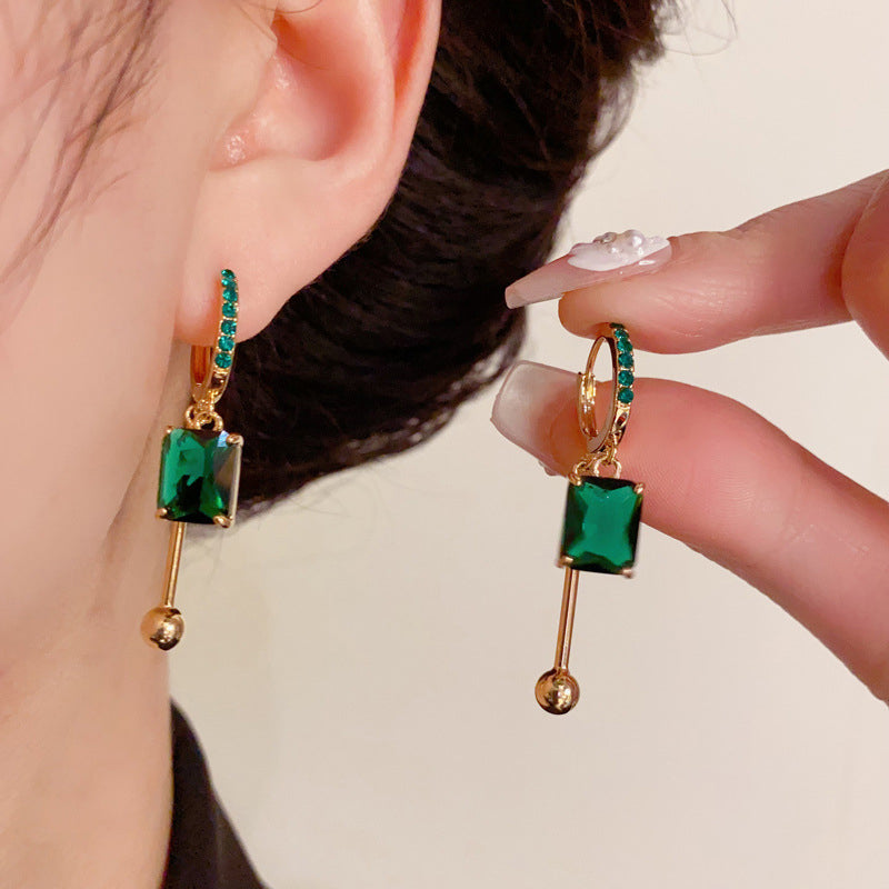 🔥2026 New Arrival ＆ Hot Sale🔥 Vintage Synthetic Diamond Drop Earrings – Clip-On, Elegant Dangle ✨