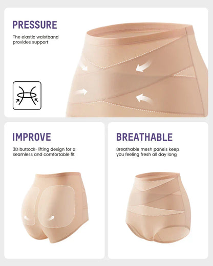 🌸 Last Day Special Price £9.99 ! 🔥Buy 1 Get 1 Free🎁Plus-Size High-Waist Cross Tummy Control Panties