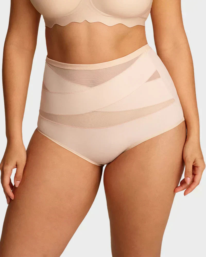 🌸 Last Day Special Price £9.99 ! 🔥Buy 1 Get 1 Free🎁Plus-Size High-Waist Cross Tummy Control Panties