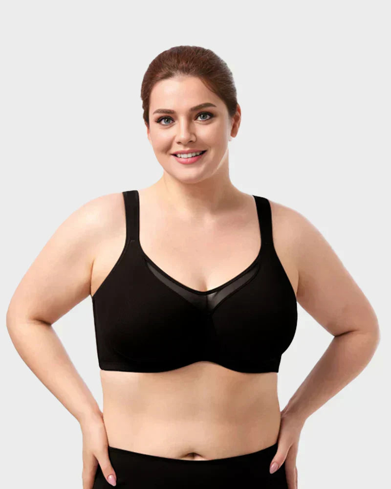 🏆 Last Day Special Price £9.77 ! 💐Women's Elegant Sheer Full Coverage Plus Size Bra