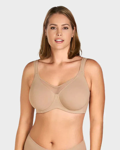 🏆 Last Day Special Price £9.77 ! 💐Women's Elegant Sheer Full Coverage Plus Size Bra