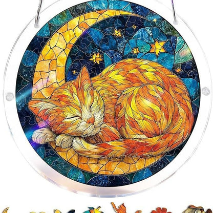 🔥LAST DAY 49% OFF ☀️🛍️Acrylic Jigsaw Puzzle Suncatcher 80 Pieces