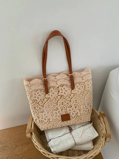 ✨🩷New Arrivals Special Price :￡11.99!🩷👜Nice Gift-Elegant Lace Large Capacity Tote Bag