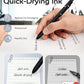 🔥Black Gel Pens, 6Pcs 0.5mm Gel Pens Fine Point, Quick Dry Retractable Gel Pen Set, Smooth Writing Pens for Office Work, Note Taking, Black Ink Pens for Men Women(Black)