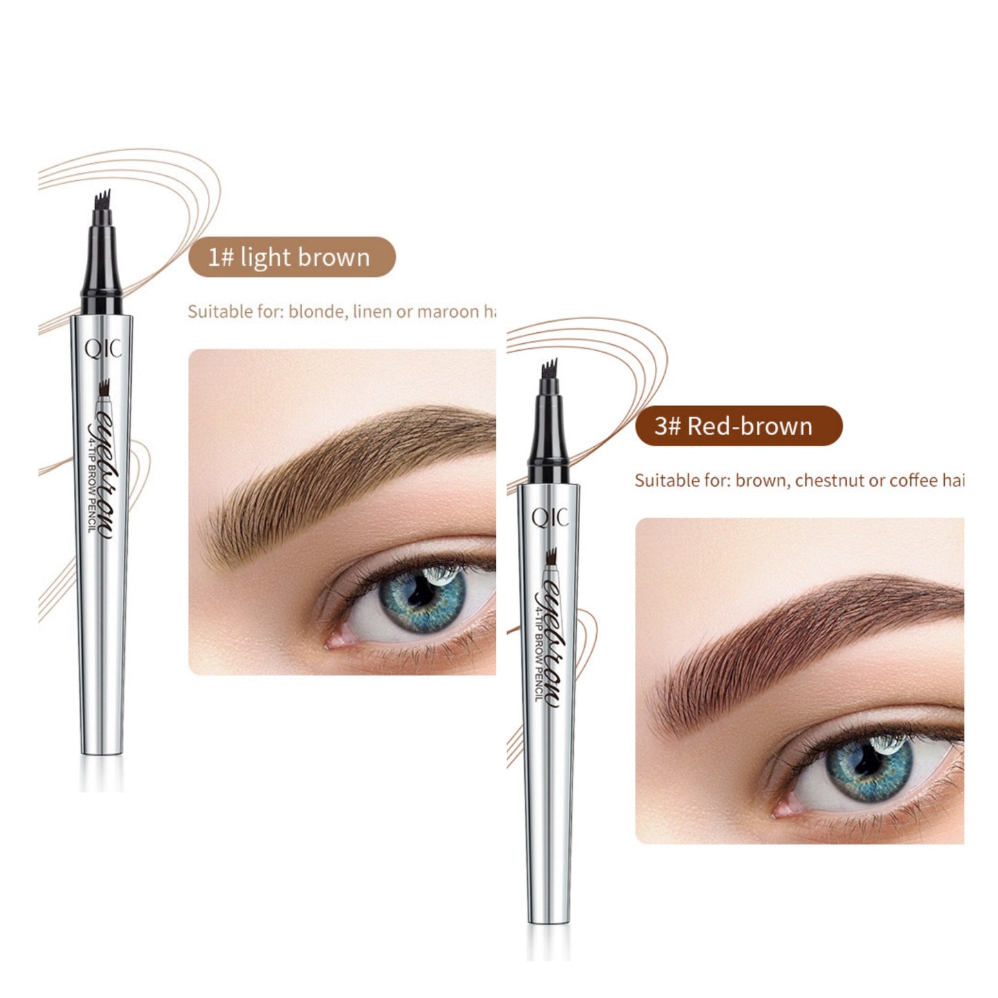 🎉 Oferta increíble 80% DE DESCUENTO🔥¡Compra 1 y llévate 1 gratis!💎¡Resistente al agua y 4 puntas para cejas naturales!