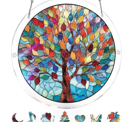 🔥LAST DAY 49% OFF ☀️🛍️Acrylic Jigsaw Puzzle Suncatcher 80 Pieces