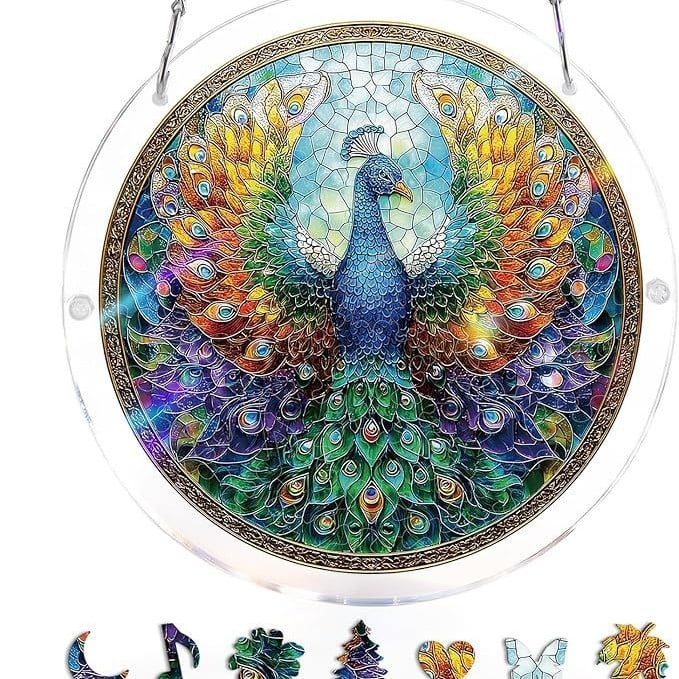 🔥LAST DAY 49% OFF ☀️🛍️Acrylic Jigsaw Puzzle Suncatcher 80 Pieces