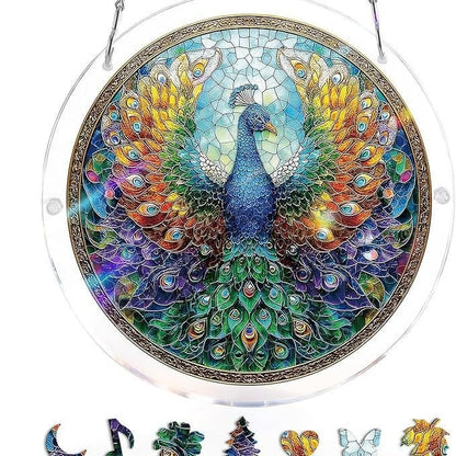 🔥LAST DAY 49% OFF ☀️🛍️Acrylic Jigsaw Puzzle Suncatcher 80 Pieces