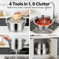🔥HOT SALE 50% OFF-🌞🍴 3-in-1 Stainless Steel Grater Bowl
