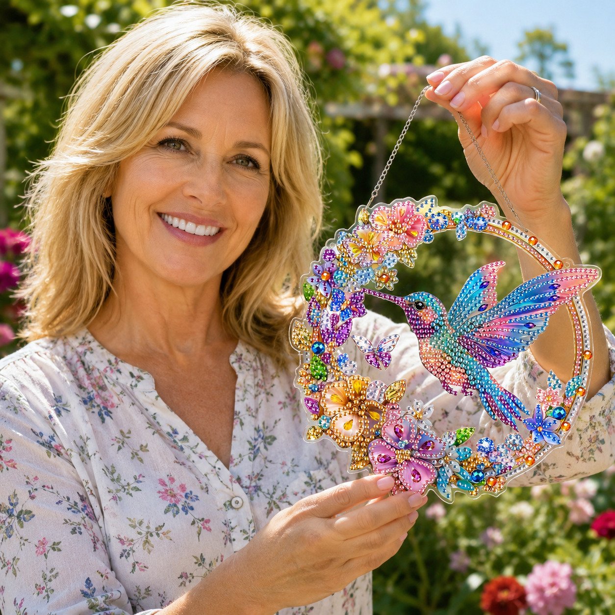 Hummingbird Diamond Art Hanging Ornament Kit – Sparkling DIY Window Ornament 🐦✨