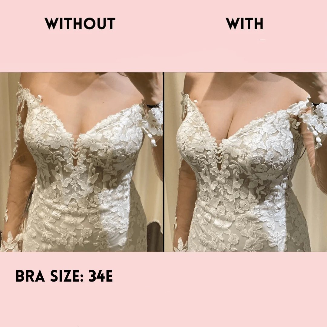 🔥LAST DAY SALE ONLY ￡7.99!!💕OUFALI Lift Inserts for Bras – Lightly Padded, Double-Sided Adhesive👙 Reusable, Washable • Natural Lift • Seamless Under Clothing ✨
