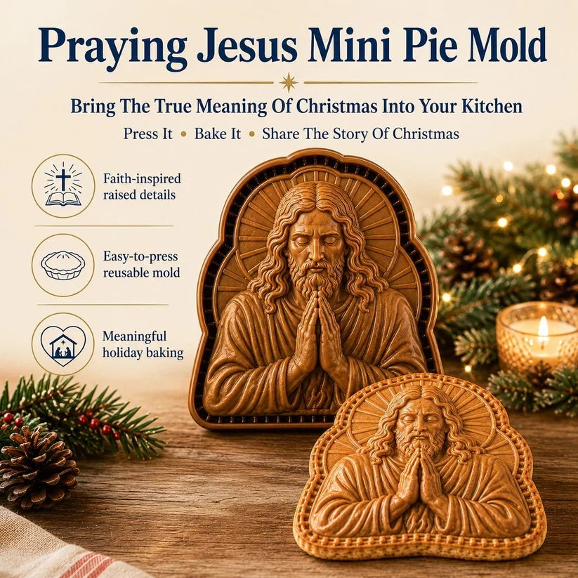 🔥HOT SALE 50% OFF✝️ Faith & Nativity Christmas Mini Pie Mold Collection | Reusable Embossed Molds for Shaping Detailed Praying Jesus, Nativity Stable and so on Pies🥧✨
