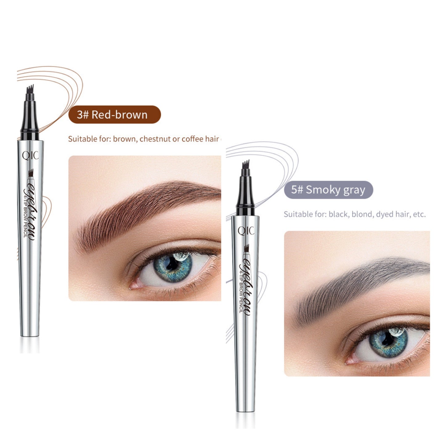 🎉 Oferta increíble 80% DE DESCUENTO🔥¡Compra 1 y llévate 1 gratis!💎¡Resistente al agua y 4 puntas para cejas naturales!