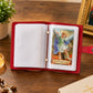 ✝️ Catholic Genuine Leather Holy Card Holder – Pocket Prayer Card Organizer with Snap Closure