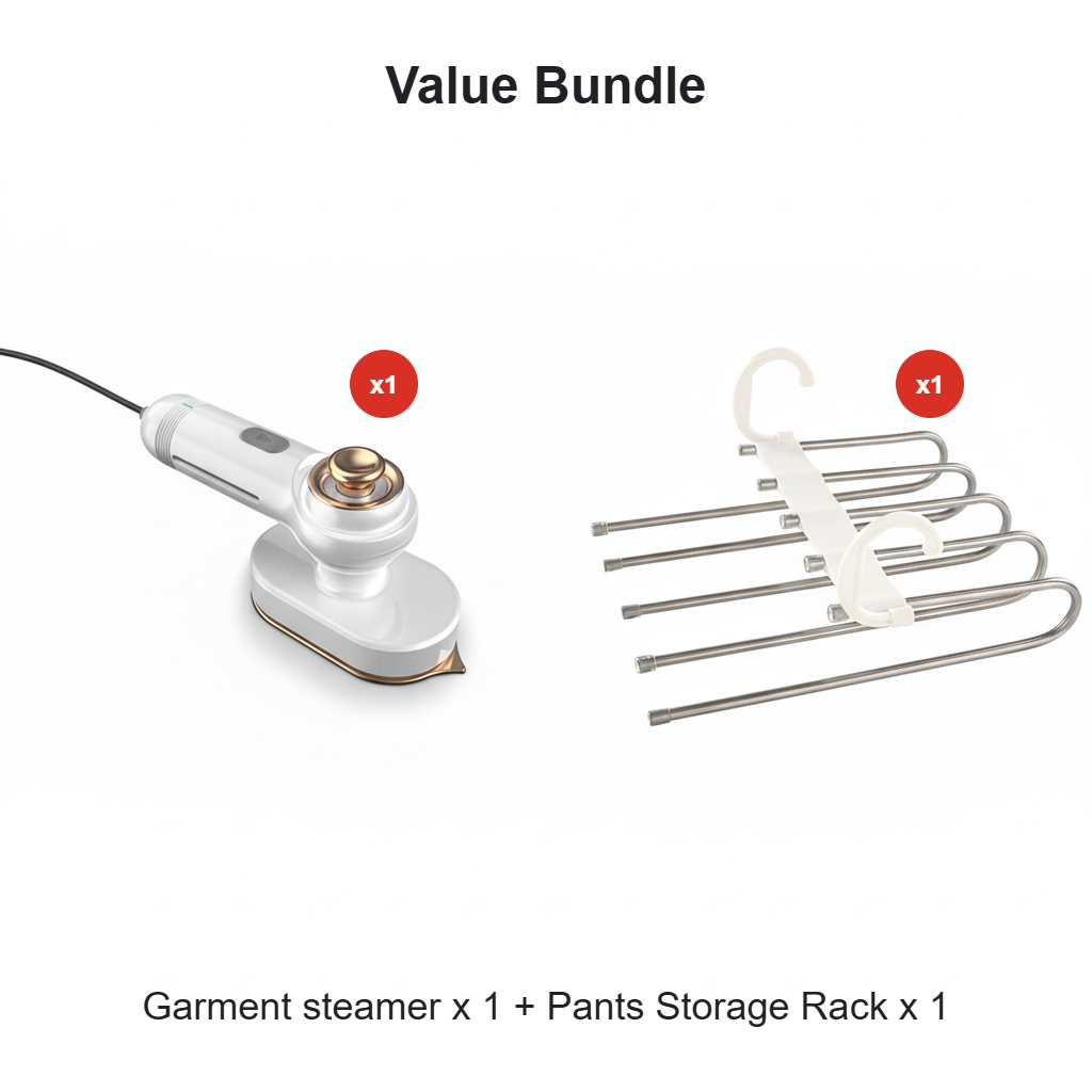 🥳2026 HOT SALE💨  Steam Iron & Steamer 2-in-1 – Kills 99.99% mites & bacteria. 5s preheat, 150ml tank. Ceramic plate, even heat. Safe for silk to cotton. Your fabric care essential. 🛡️🌿