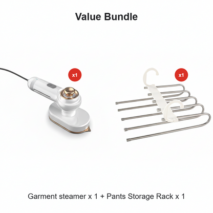 🥳2026 HOT SALE💨  Steam Iron & Steamer 2-in-1 – Kills 99.99% mites & bacteria. 5s preheat, 150ml tank. Ceramic plate, even heat. Safe for silk to cotton. Your fabric care essential. 🛡️🌿