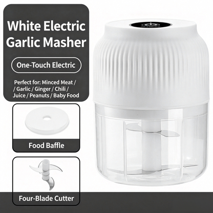 🏆LAST DAY SALE: ￡6.99!!⚡ AllChop Pro™ Electric Garlic Chopper, Mini Portable Veggie Cutter
