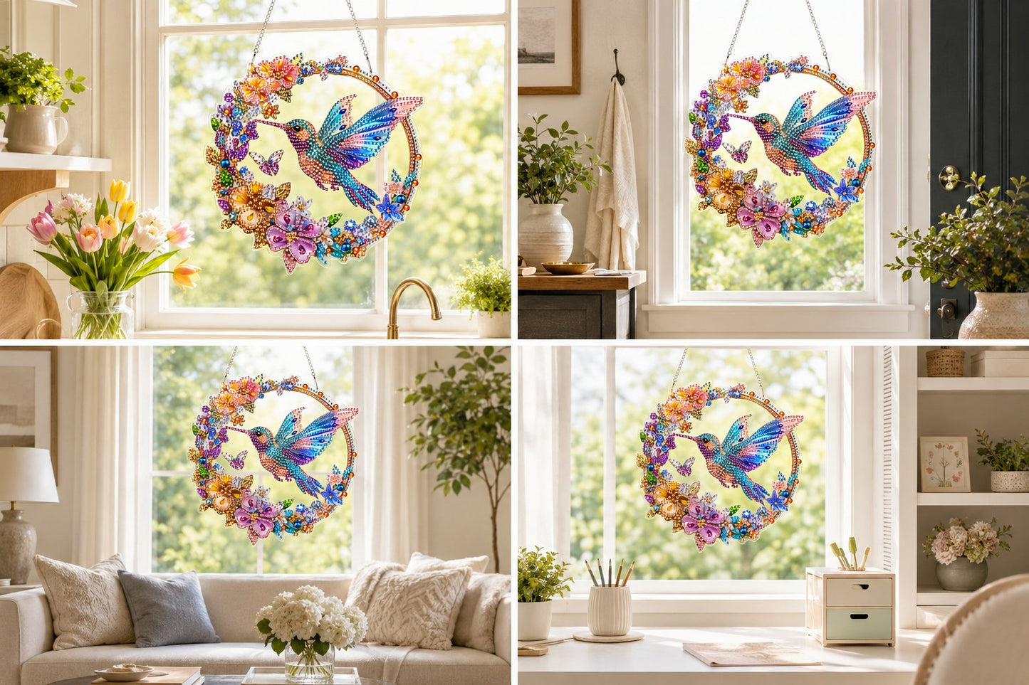 Hummingbird Diamond Art Hanging Ornament Kit – Sparkling DIY Window Ornament 🐦✨