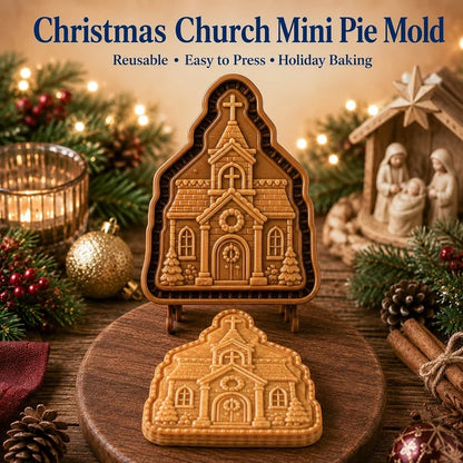 🔥HOT SALE 50% OFF✝️ Faith & Nativity Christmas Mini Pie Mold Collection | Reusable Embossed Molds for Shaping Detailed Praying Jesus, Nativity Stable and so on Pies🥧✨