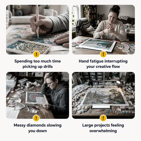 🔥 Last Day 60% OFF – 💎 Automatic Diamond Painting Bead Dispenser Pen & Tray Set