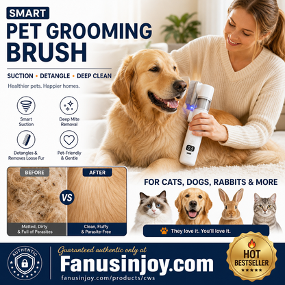 🔥Electric Pet Grooming Comb🐕Keep your furry friends away from mites, fleas and tangled fur！
