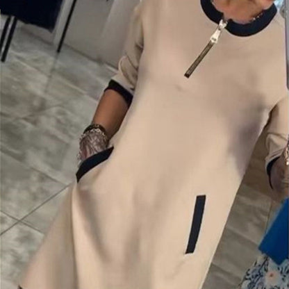 🌟 60% Off! Trendy V-Neck 3/4 Sleeve Dress with pockets—perfect for any occasion🌟