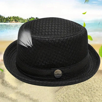 Summer Breathable Mesh Pork Pie Hat