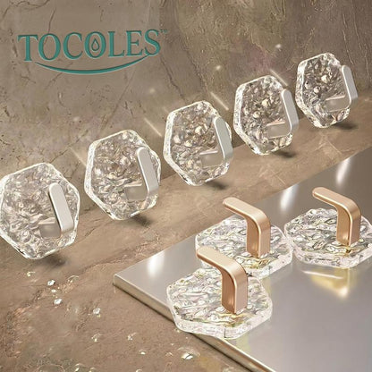 🏆LAST DAY SALE 50% OFF!!🎁🔥Hexagon Ripple Self-Adhesive Hooks – Heavy Duty, Waterproof & Rustproof✨ No Drilling • Strong Hold • Easy Install