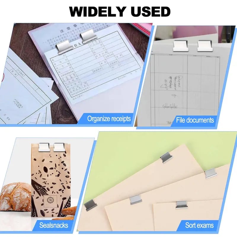 📎 2-Pack Portable Binder Clip Stapler + 100 Clips – Non-Destructive Paper Clamp Dispenser for Office, Home & School 🏫✏️