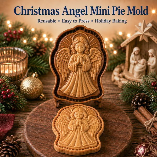 🔥HOT SALE 50% OFF✝️ Faith & Nativity Christmas Mini Pie Mold Collection | Reusable Embossed Molds for Shaping Detailed Praying Jesus, Nativity Stable and so on Pies🥧✨