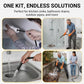 💧 Dreischichtiger, berstsicherer Schlauch – PVC & Edelstahl. Universalanschluss, einfache Installation. Perfekt für die Hochleistungsreinigung! 🚿🔧